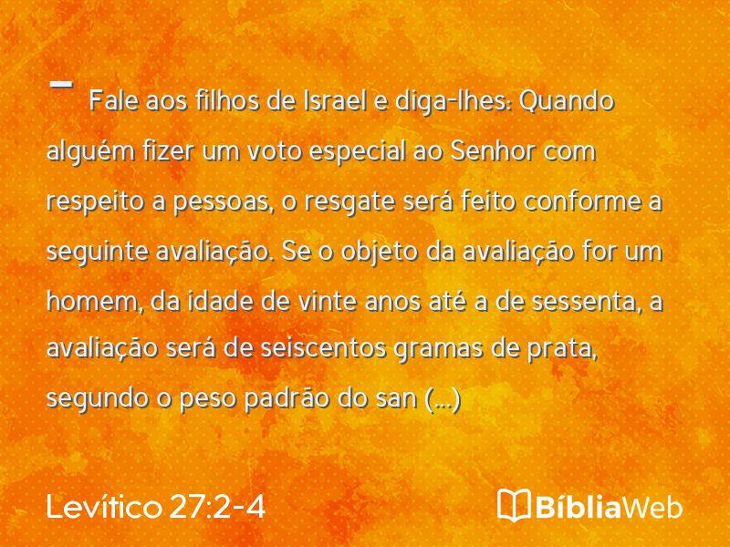 Levítico 27:2-4 em imagem para compartilhar