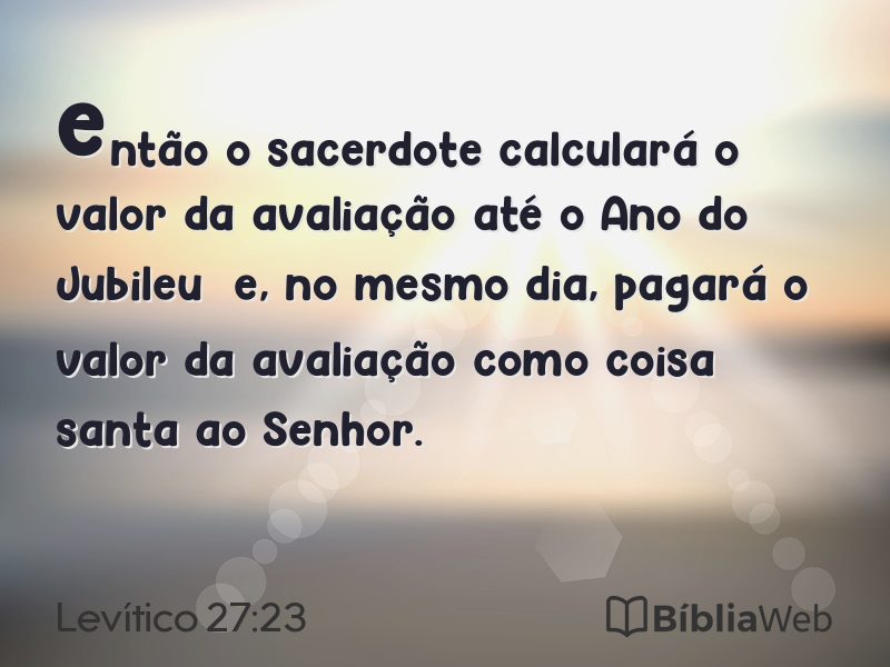 Levítico 27:23 em imagem para compartilhar