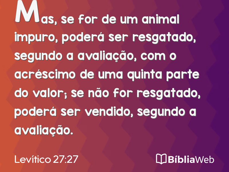 Levítico 27:27 em imagem para compartilhar