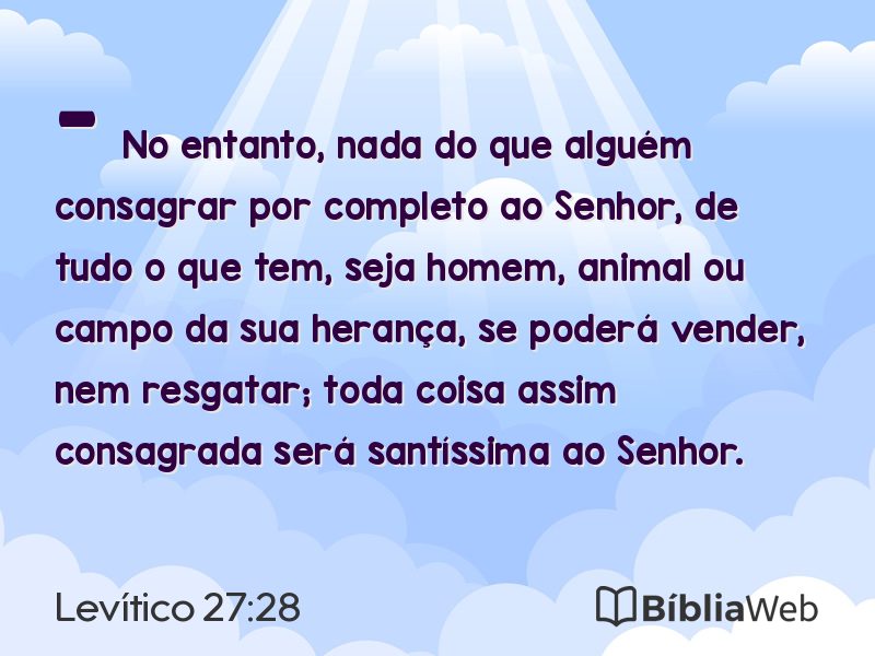 Levítico 27:28 em imagem para compartilhar