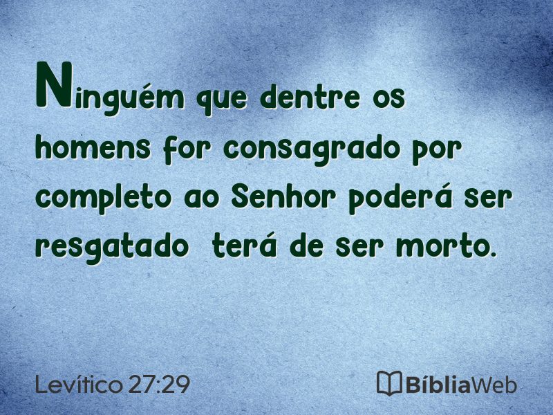 Levítico 27:29 em imagem para compartilhar