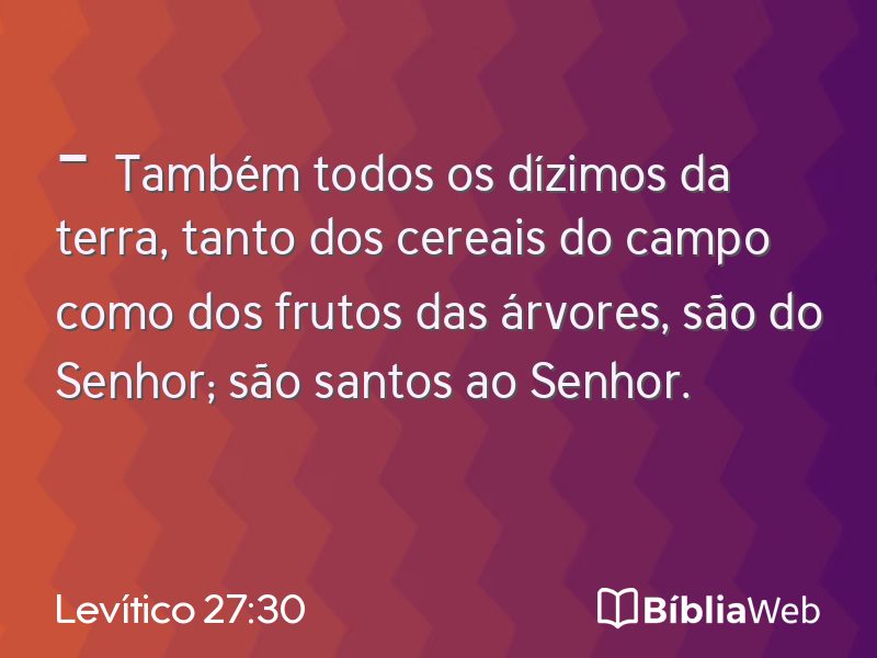 Levítico 27:30 em imagem para compartilhar