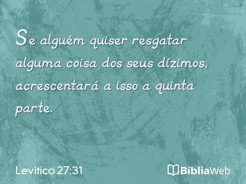 Levítico 27:31 em imagem para compartilhar
