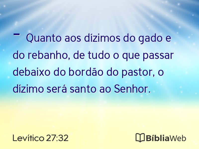 Levítico 27:32 em imagem para compartilhar