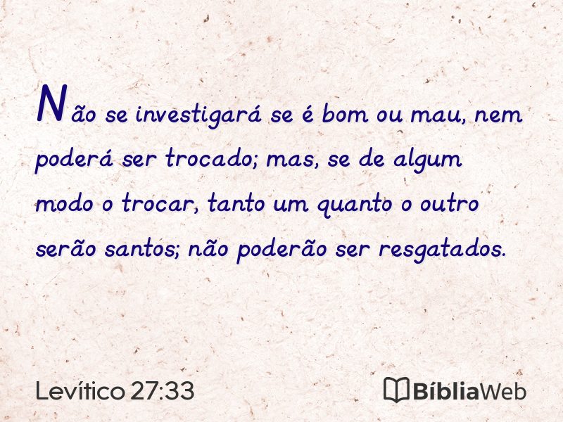 Levítico 27:33 em imagem para compartilhar