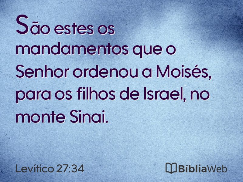 Levítico 27:34 em imagem para compartilhar