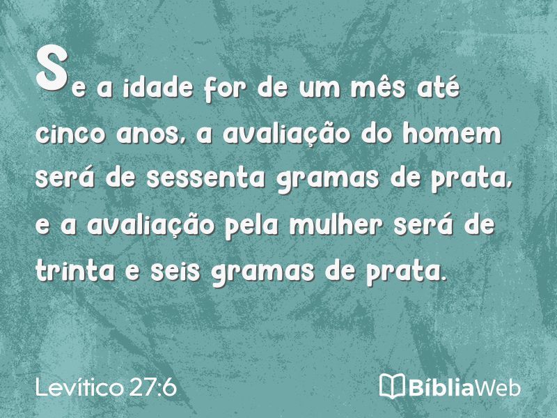 Levítico 27:6 em imagem para compartilhar