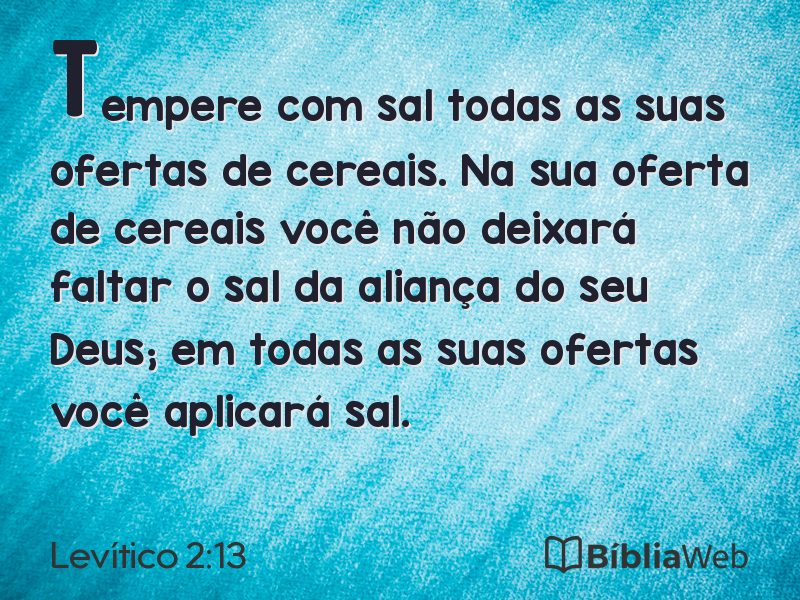 Levítico 2:13 em imagem para compartilhar