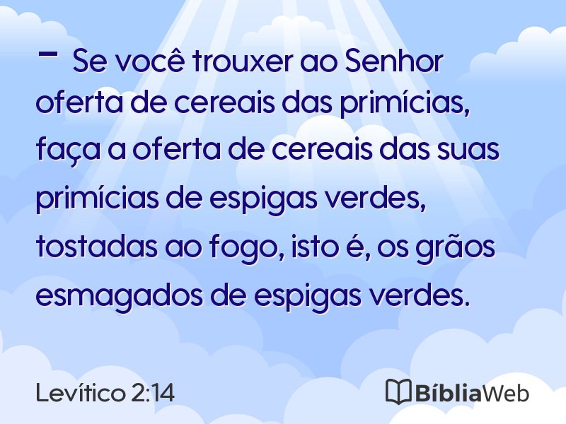 Levítico 2:14 em imagem para compartilhar