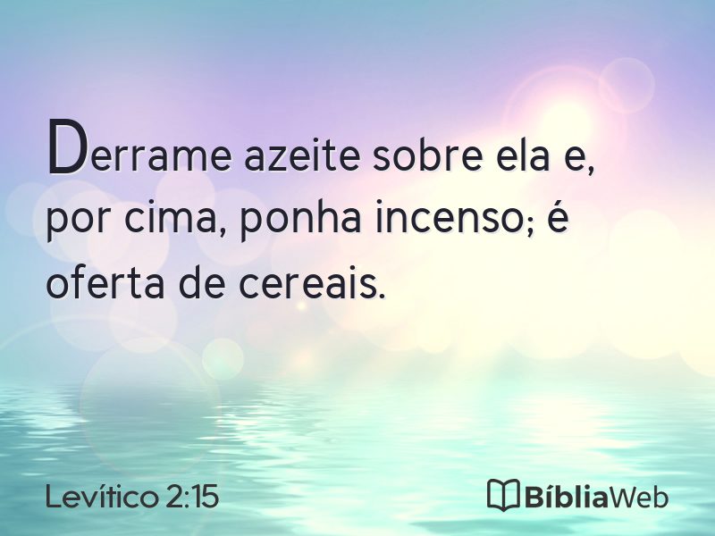 Levítico 2:15 em imagem para compartilhar
