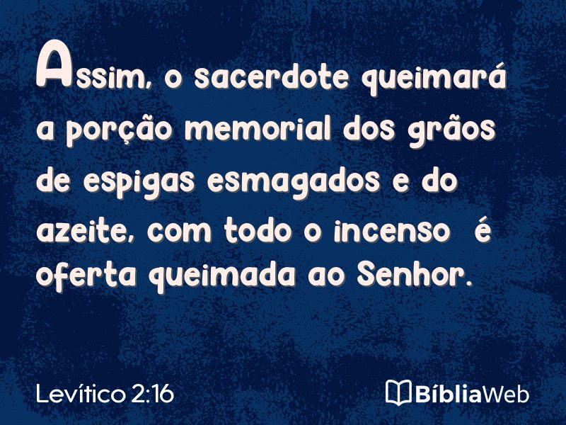 Levítico 2:16 em imagem para compartilhar