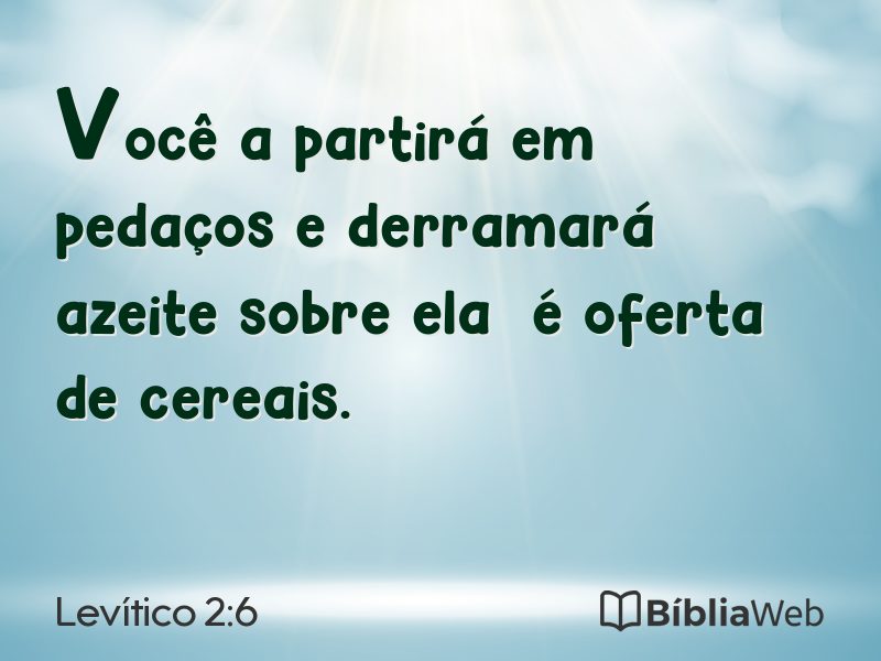 Levítico 2:6 em imagem para compartilhar