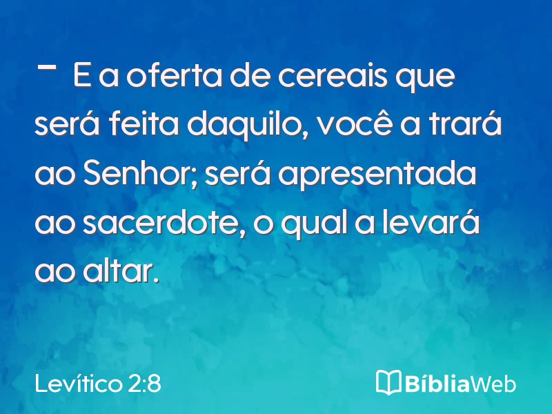 Levítico 2:8 em imagem para compartilhar