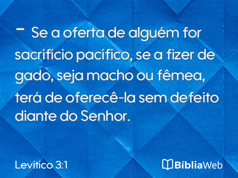 Levítico 3:1 em imagem para compartilhar