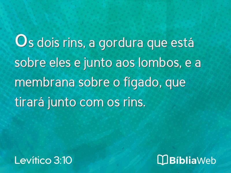 Levítico 3:10 em imagem para compartilhar