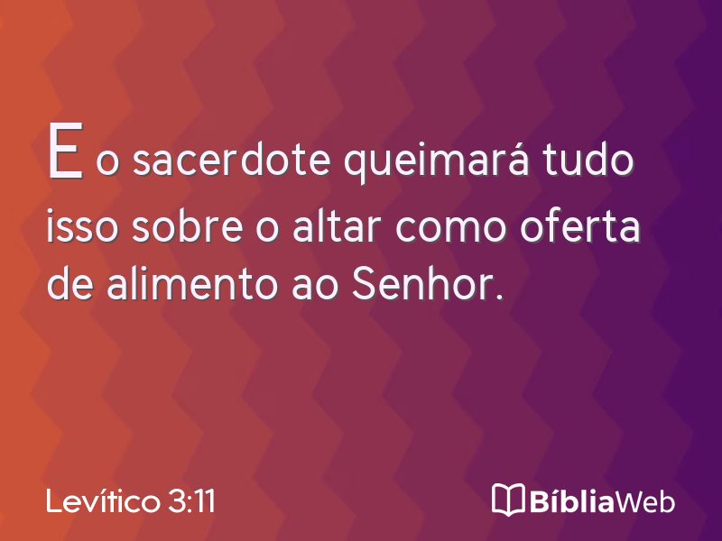 Levítico 3:11 em imagem para compartilhar