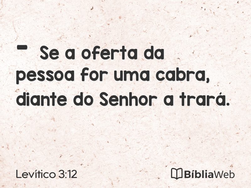 Levítico 3:12 em imagem para compartilhar