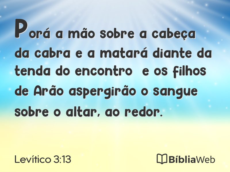 Levítico 3:13 em imagem para compartilhar