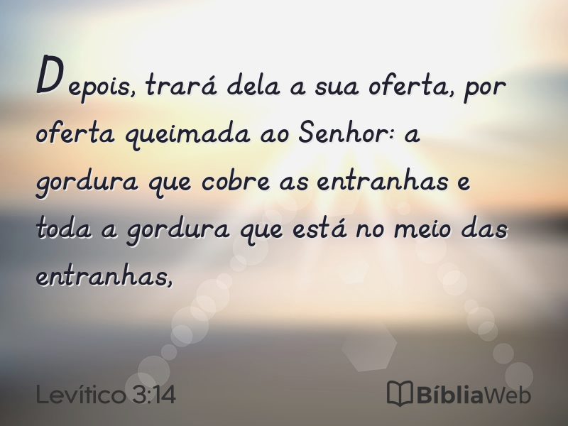 Levítico 3:14 em imagem para compartilhar