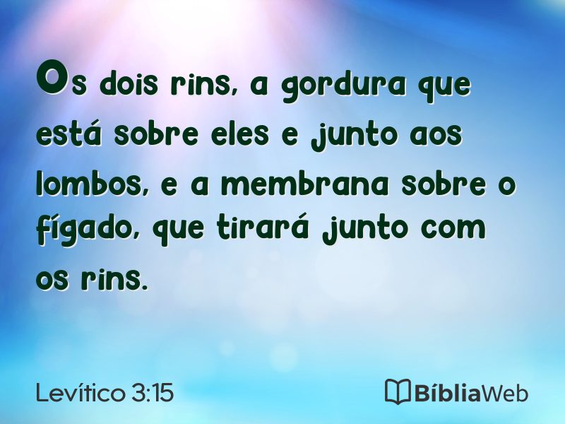 Levítico 3:15 em imagem para compartilhar