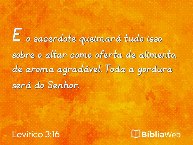 Levítico 3:16 em imagem para compartilhar