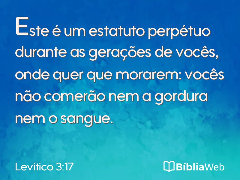 Levítico 3:17 em imagem para compartilhar