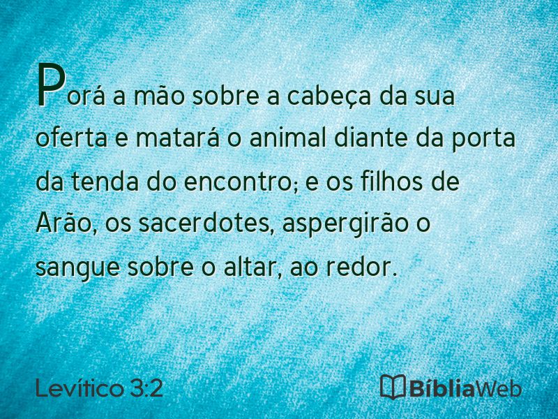 Levítico 3:2 em imagem para compartilhar