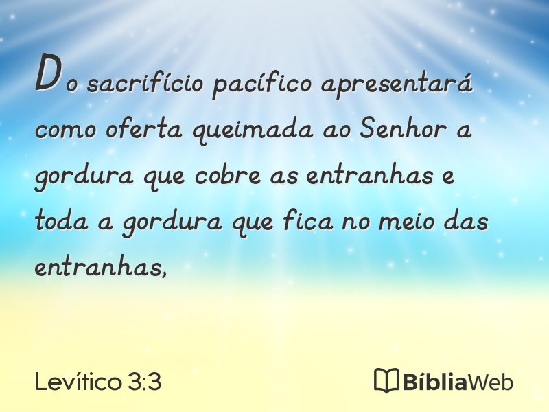 Levítico 3:3 em imagem para compartilhar