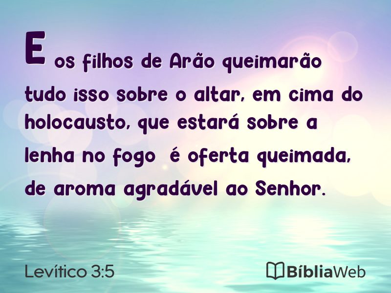 Levítico 3:5 em imagem para compartilhar