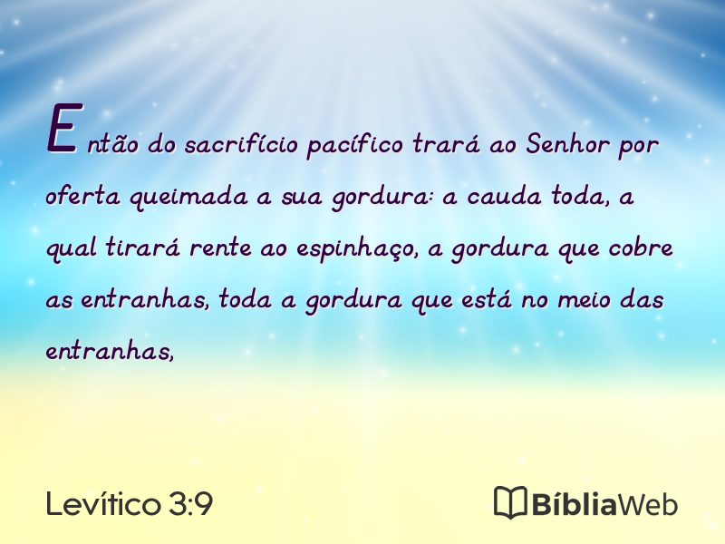 Levítico 3:9 em imagem para compartilhar