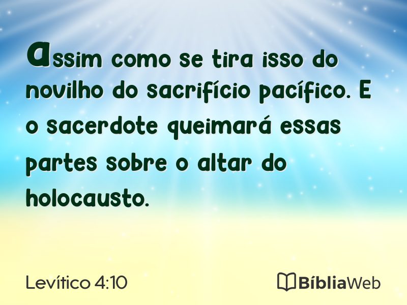 Levítico 4:10 em imagem para compartilhar