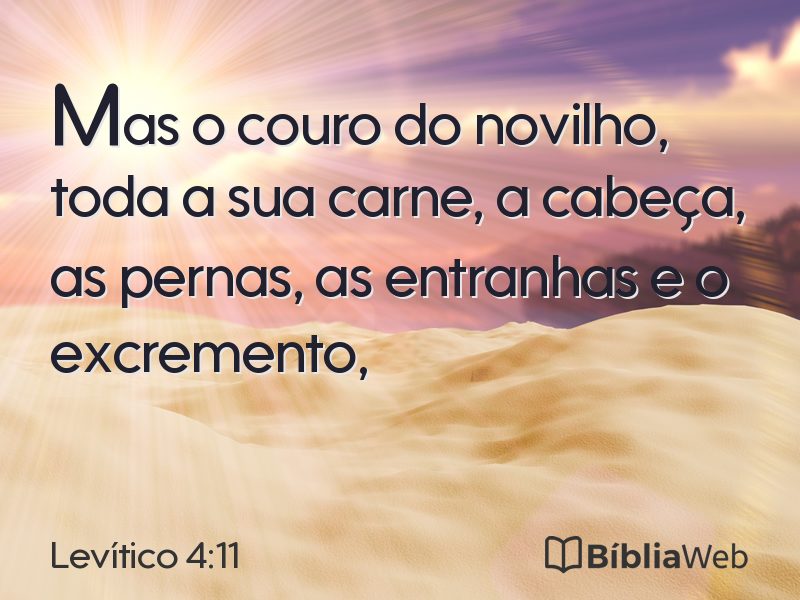 Levítico 4:11 em imagem para compartilhar