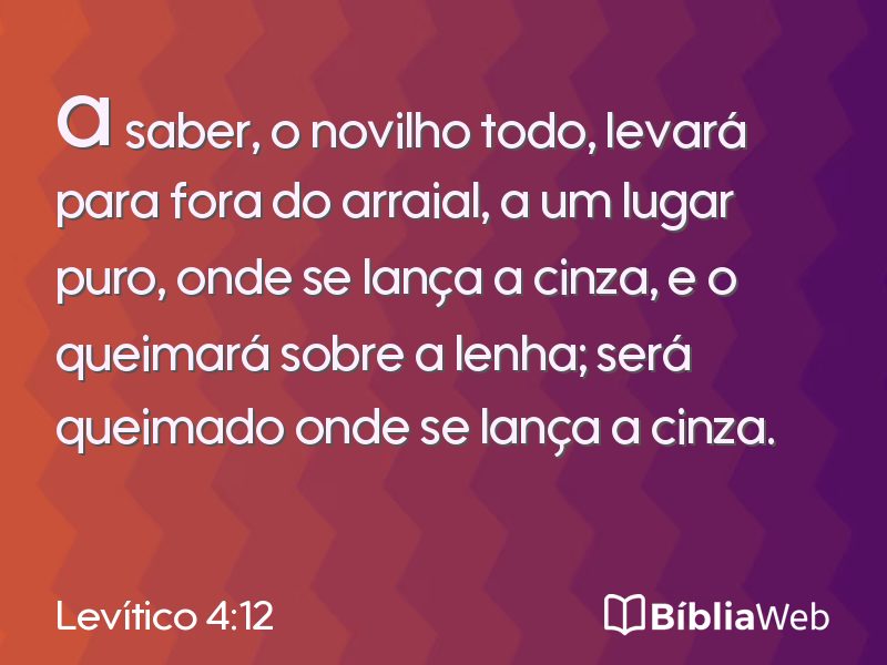 Levítico 4:12 em imagem para compartilhar