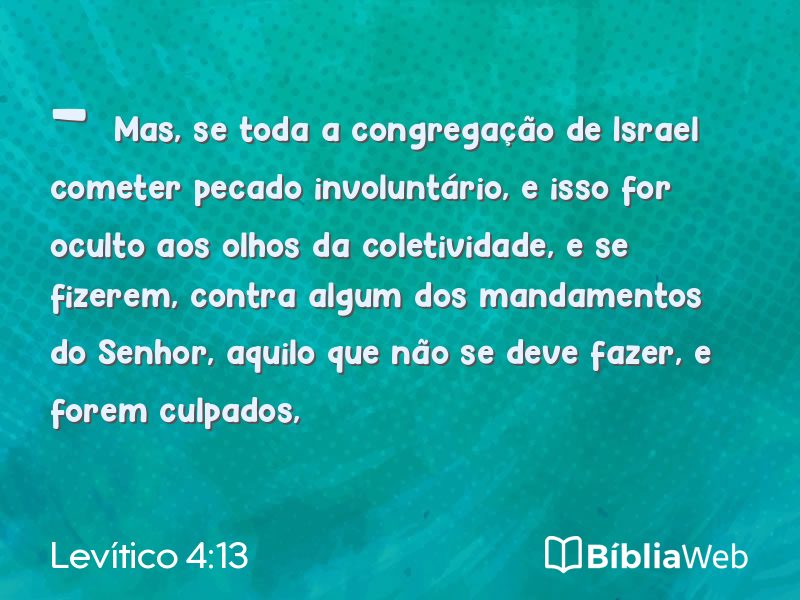Levítico 4:13 em imagem para compartilhar