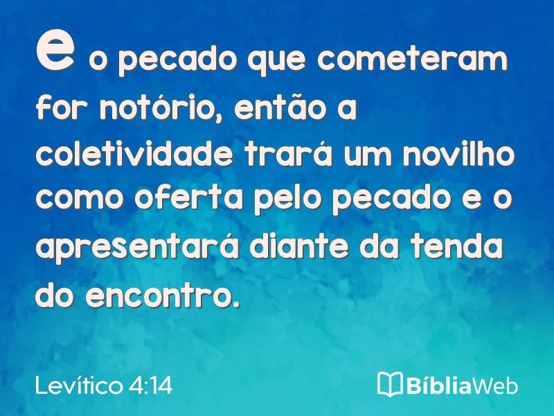 Levítico 4:14 em imagem para compartilhar