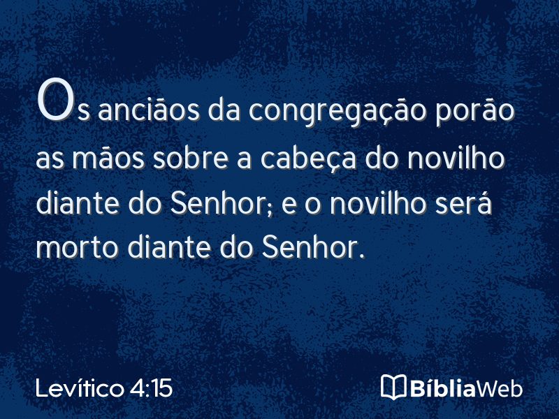 Levítico 4:15 em imagem para compartilhar