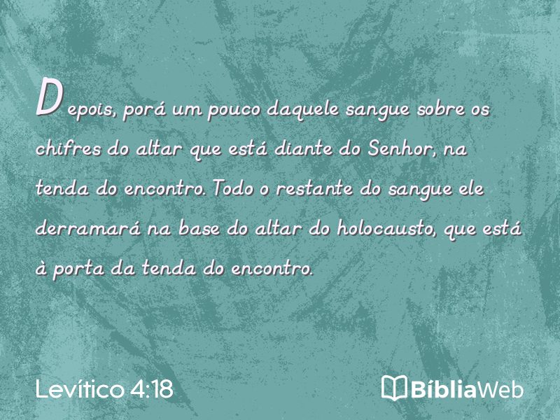 Levítico 4:18 em imagem para compartilhar