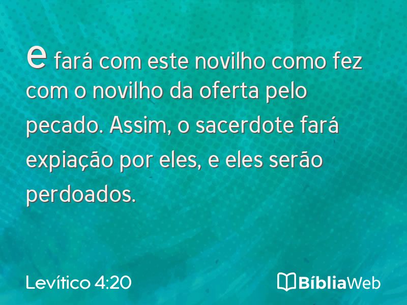 Levítico 4:20 em imagem para compartilhar