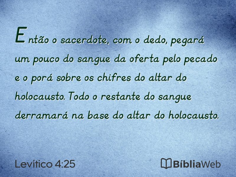 Levítico 4:25 em imagem para compartilhar