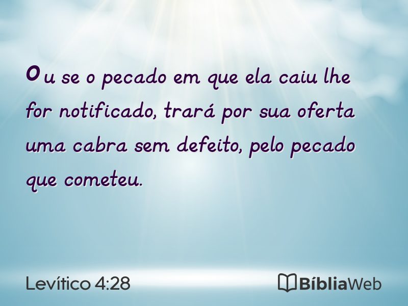 Levítico 4:28 em imagem para compartilhar