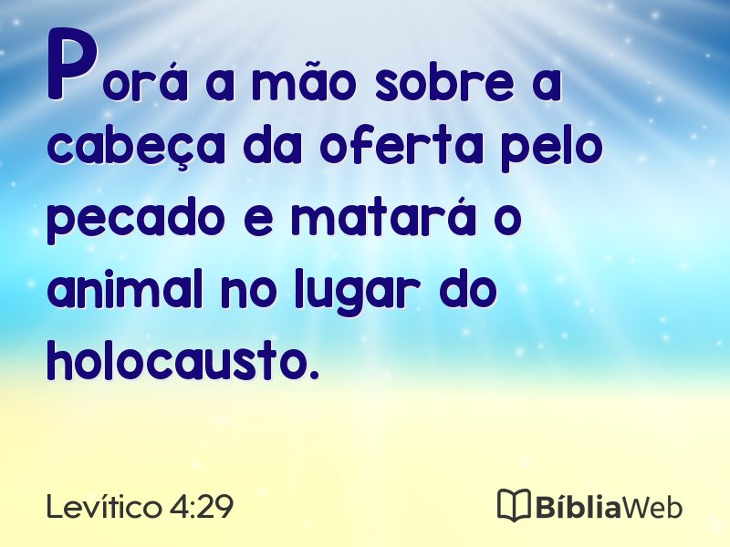 Levítico 4:29 em imagem para compartilhar