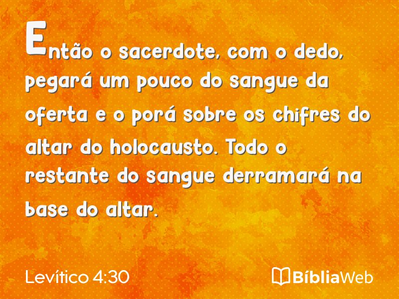 Levítico 4:30 em imagem para compartilhar