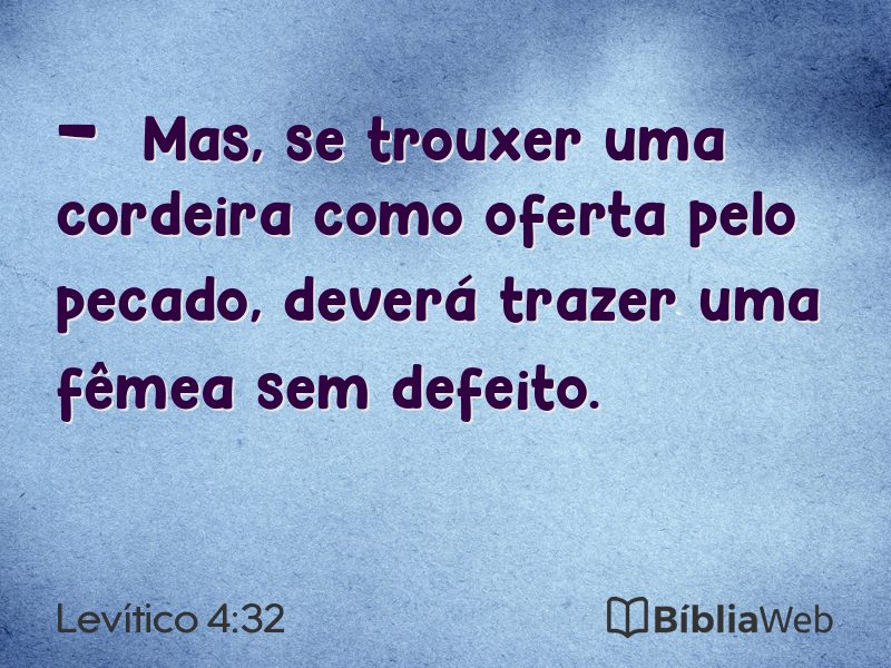 Levítico 4:32 em imagem para compartilhar