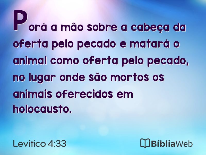 Levítico 4:33 em imagem para compartilhar
