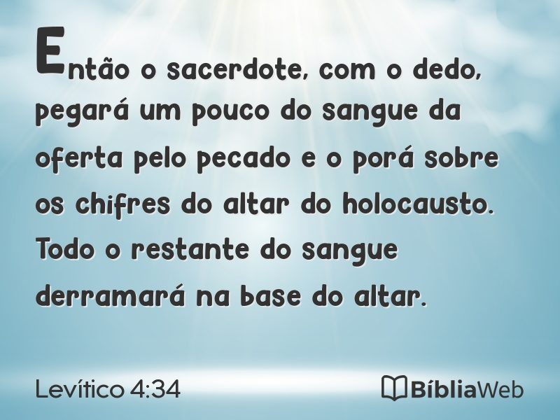 Levítico 4:34 em imagem para compartilhar