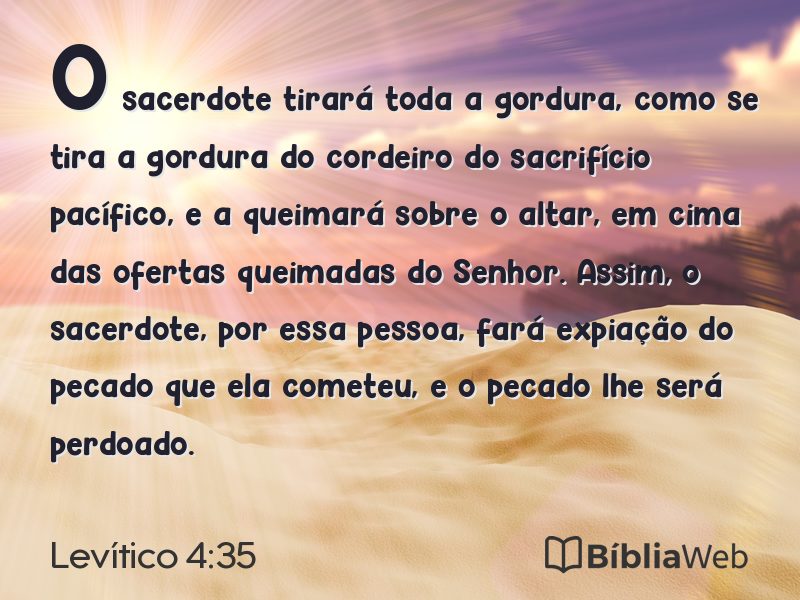 Levítico 4:35 em imagem para compartilhar