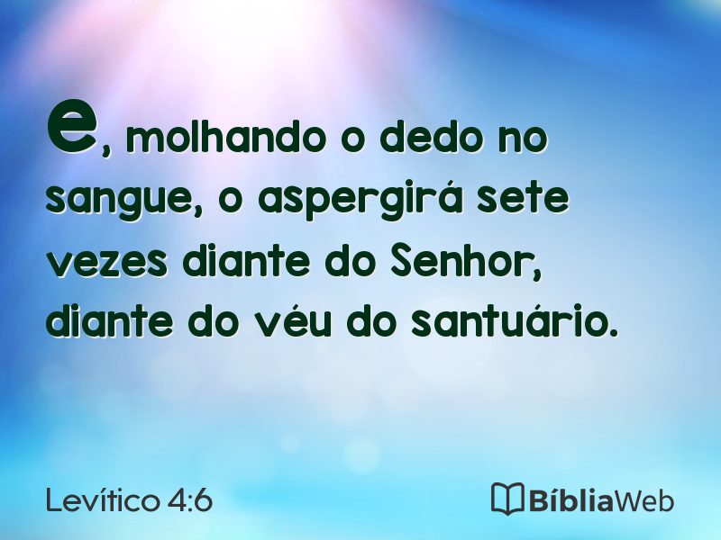 Levítico 4:6 em imagem para compartilhar
