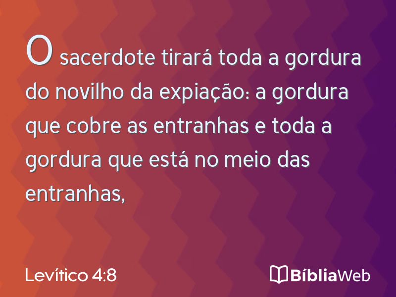 Levítico 4:8 em imagem para compartilhar