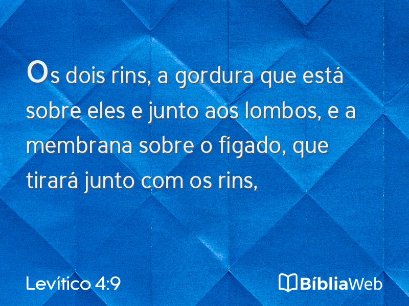 Levítico 4:9 em imagem para compartilhar