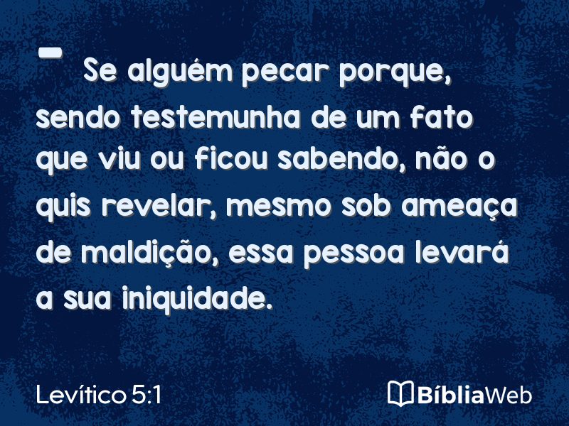 Levítico 5:1 em imagem para compartilhar